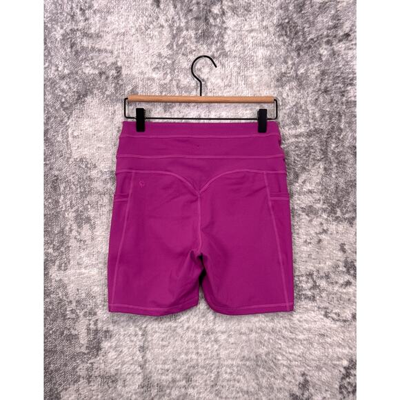 New Popflex Cargo Midi Shorts With Pockets Medium Womens Royal Orchid - Picture 2 of 6